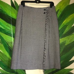 Uniqlo houndstooth Ines de la Fressange wool skirt